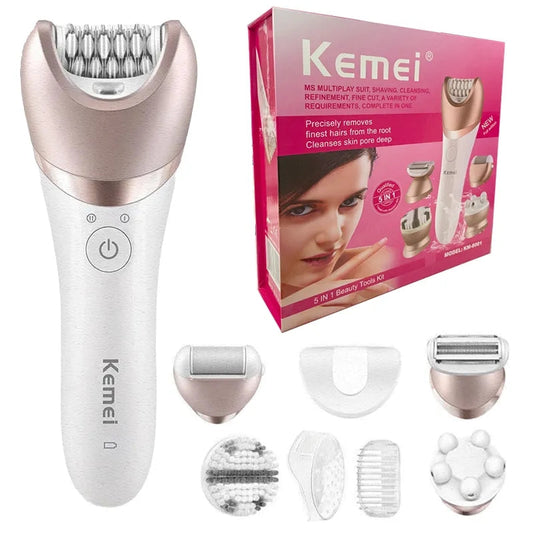 kemei km-8001 5in1 women epilator shaver